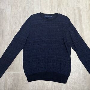 Ralph Lauren Blue Crewneck Sweater Classic Knit Design